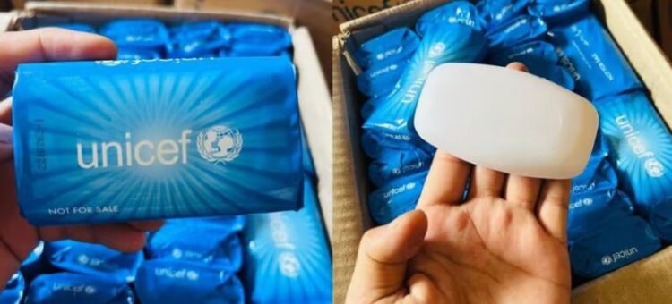 ‘Not for sale’: KP govt investigates sale of UNICEF-labelled soap in Peshawar market