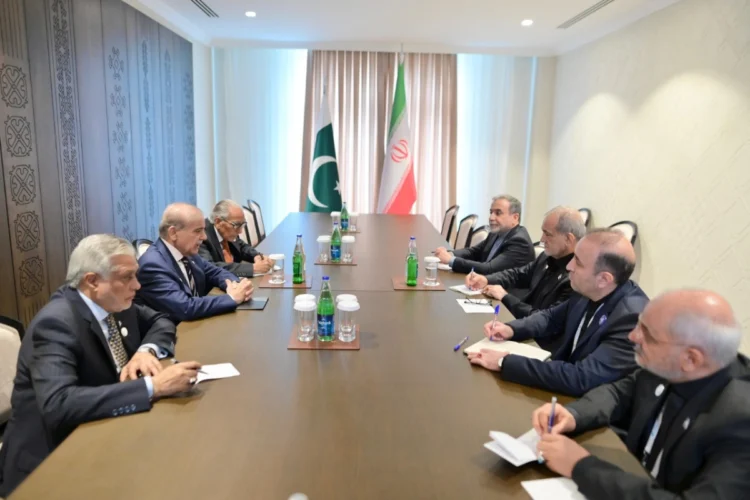 PM Shehbaz Sharif and Iranian President Pezeshkian discuss bilateral ties, regional peace at ECO summit