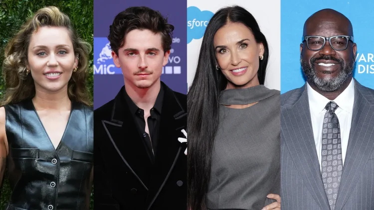Miley Cyrus, Timothée Chalamet, Demi Moore & Shaquille O’Neal Set to Get Stars on Hollywood Walk of Fame