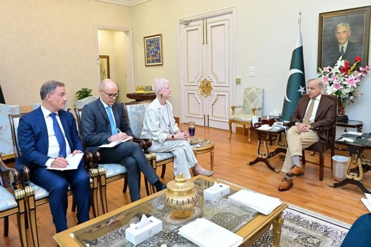 PM Shehbaz Reaffirms Commitment to GSP Plus in Farewell Meeting with EU Ambassador