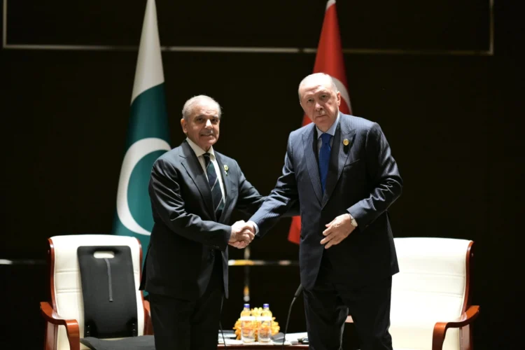 PM Shehbaz meets Turkish President Erdoğan in Tianjin
