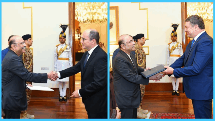 Envoys of Greece, EU, and Hungary Present Credentials to President Zardari