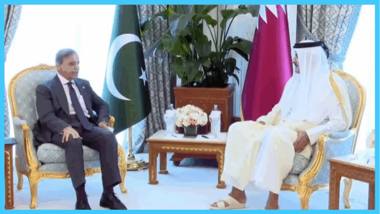 PM Shehbaz Urges Muslim Unity in Doha Meeting with Qatari Emir