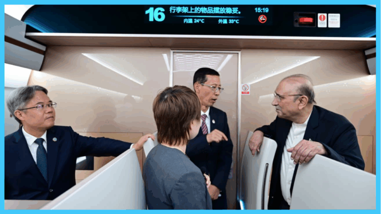 President Zardari Travels on China’s High-Speed Rail, Praises Sustainable Transport Innovations