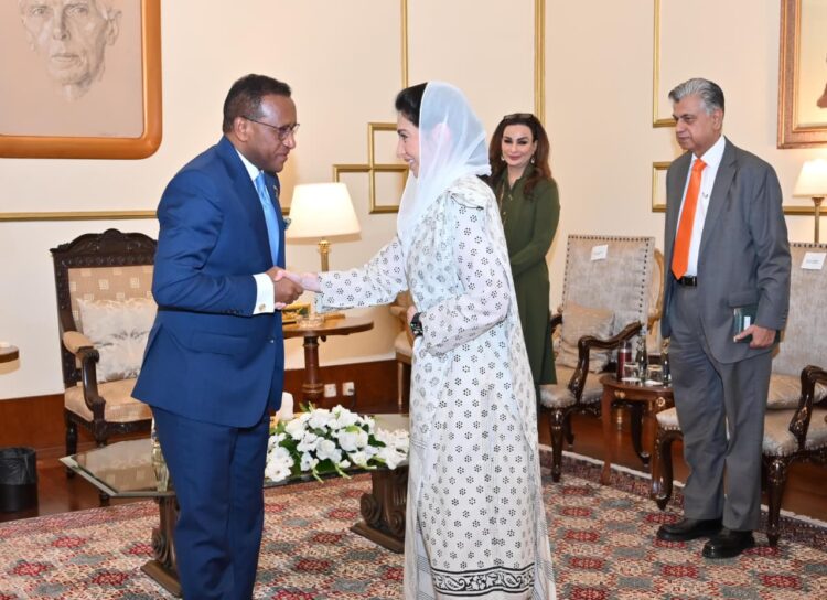 Ethiopian Ambassador Pays Farewell Call on First Lady Bibi Aseefa Bhutto Zardari