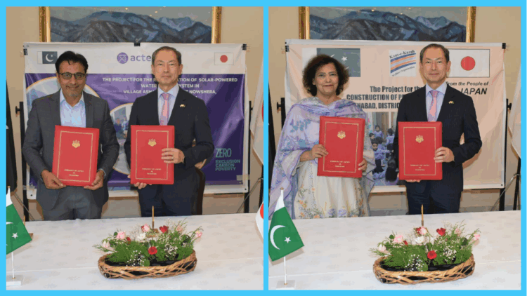 The Government of Japan provides grant assistance to two NGOs for development projects in Pakistan