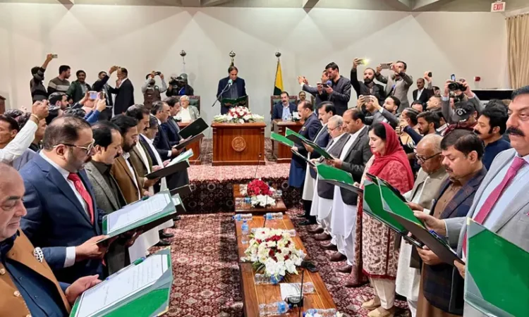New AJK PM Raja Faisal Mumtaz Rathore Inducts 18 Ministers into Cabinet