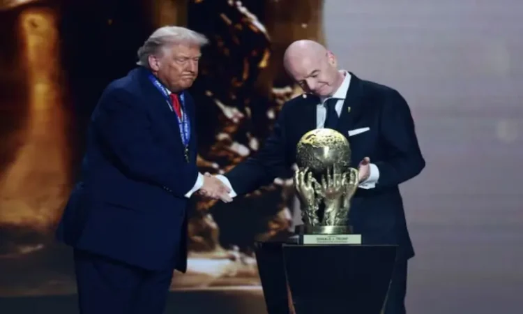 Trump awarded FIFA’s first peace prize at 2026 World Cup draw event in Washington