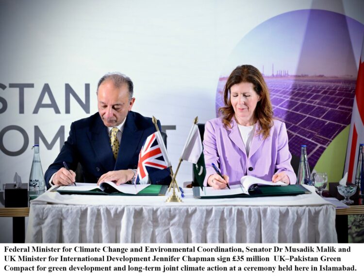 Pakistan, UK seal £35m Green Compact to strengthen climate resilience