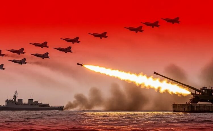 China Conducts Large-Scale Live-Fire Drills Around Taiwan, Tensions Escalate