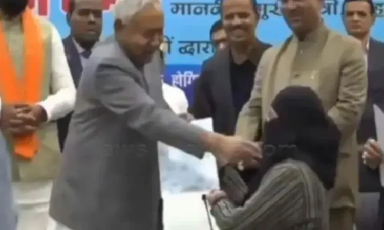 Bihar CM Nitish Kumar faces backlash after pulling hijab of female doctor at official ceremony