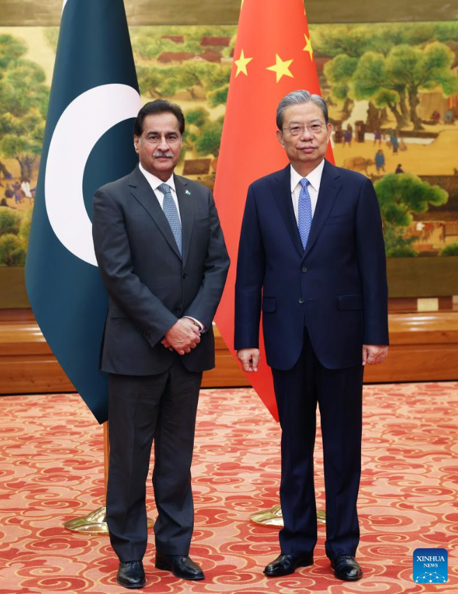 NA Speaker Sardar Ayaz Sadiq Meets Chairman of China’s National People’s Congress in Beijing