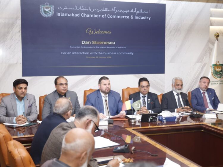 Romanian Ambassador Highlights Investment Opportunities at ICCI Meeting in Islamabad