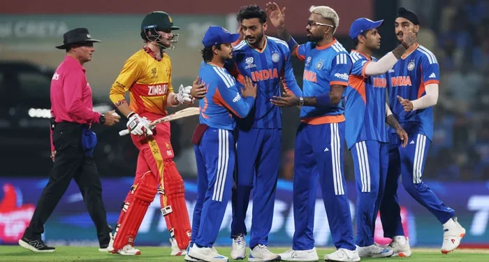 Abhishek Sharma, Hardik Pandya Shine as India Crush Zimbabwe by 72 Runs in Super Eights