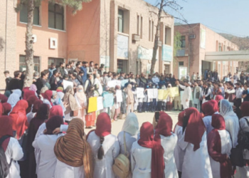 Doctors Protest Woman Colleague’s Killing Outside Kohat Hospital