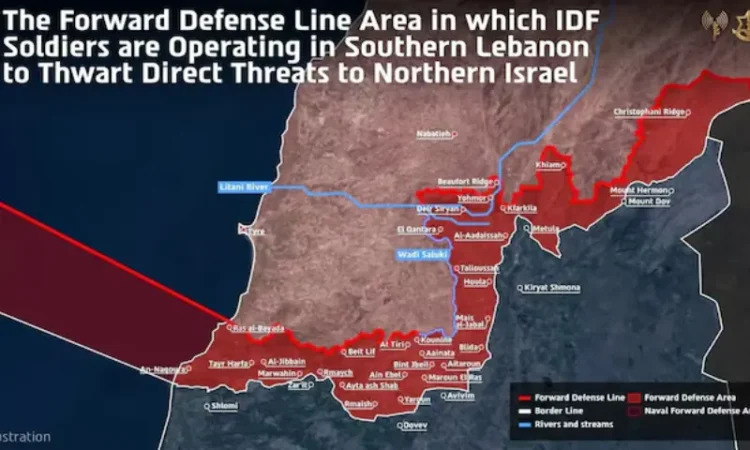 Israel Reveals New Deployment Line Inside Lebanon After Ceasefire