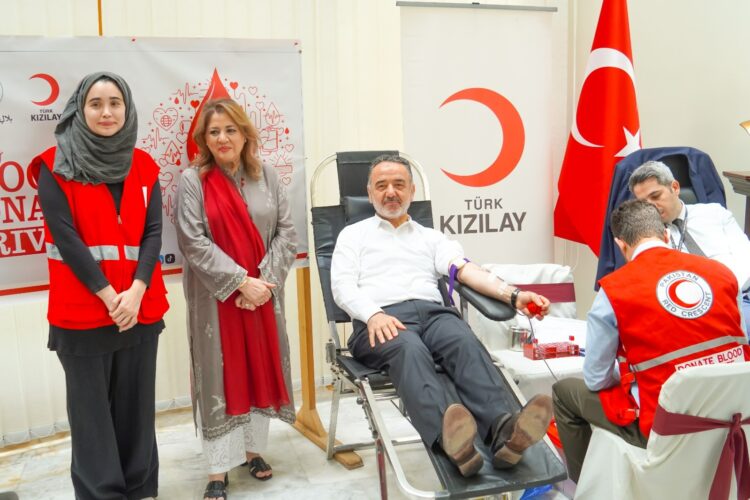 PRCS in Collaboration with Turkish Red Crescent Organizes Blood Donation Drive at the Embassy of Türkiye